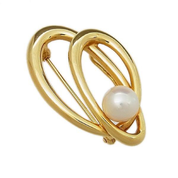 国際ブランド】 有限会社玉屋質店TASAKI K18あこや真珠ブローチ 7.28mm