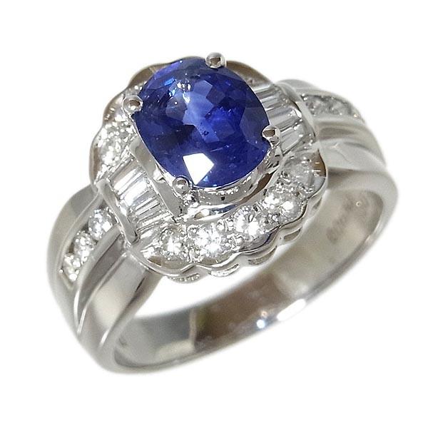 サファイヤファッションリング Pt900 サファイア指輪 S:1.90ct D:0.55  