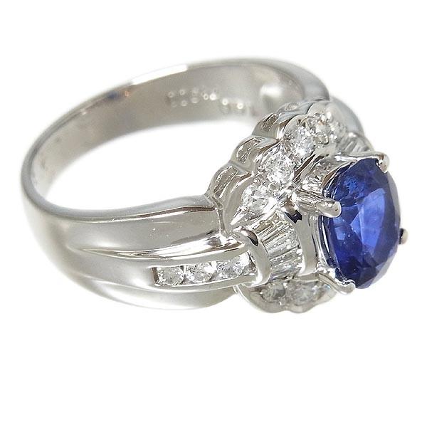 サファイヤファッションリング Pt900 サファイア指輪 S:1.90ct D:0.55 