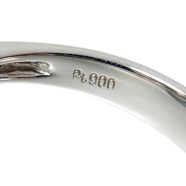 Pt900 黒真珠指輪 タヒチパールファッションリング 14.3mmD:0.13ct 7.6 