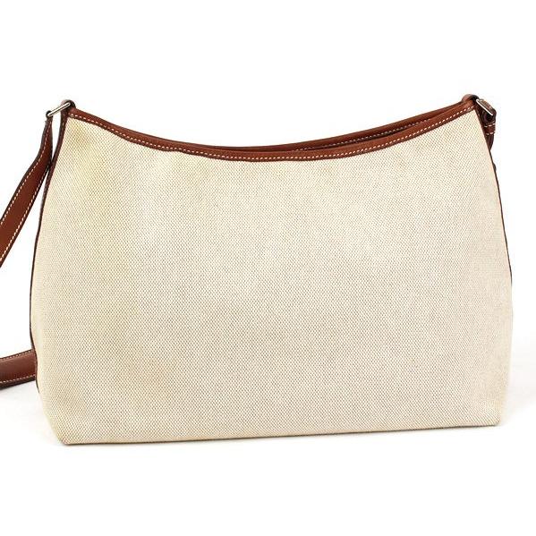 HERMES エルメス□ベルランゴMM ショルダーバッグ ブラウン×ベージュ  