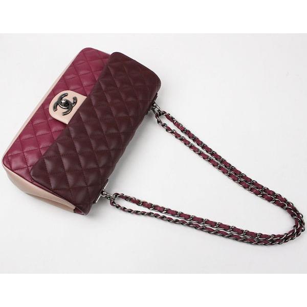 CHANEL☆シャネル☆マトラッセ チェーンショルダーバック トリコロールカラー レッド系☆01578｜tamaya78｜05