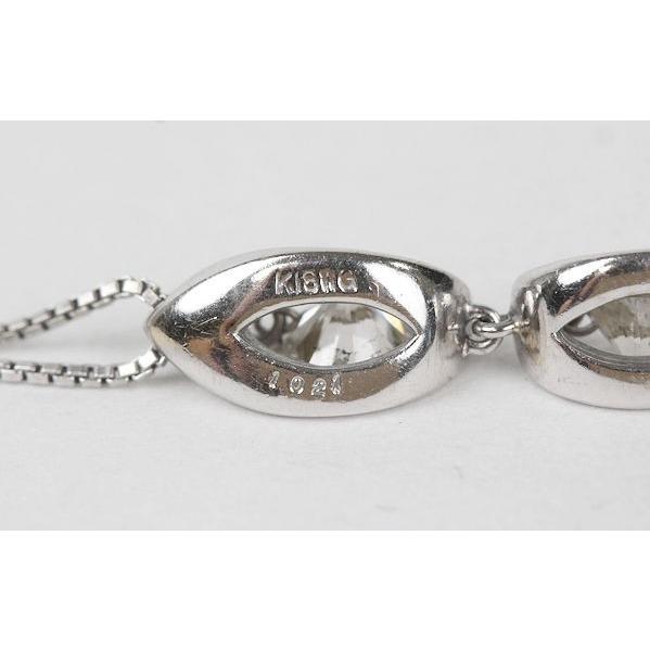 3連 ダイヤモンド ネックレス 1.021ct K18 WG 18金 ホワイトゴールド 