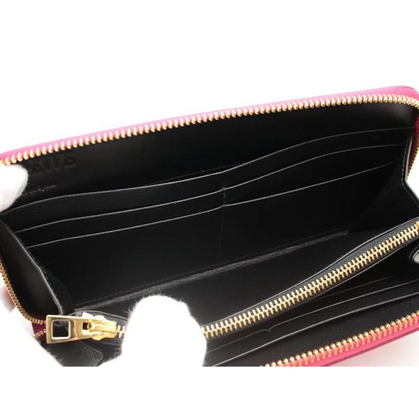 LOEWE（ロエベ） ジップアラウンドウォレット ピンク カーフレザー