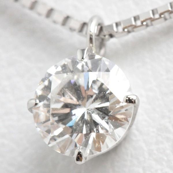 Pt850 Pt900 ダイヤモンド ネックレス 0.369ct 約45cm 約2.5g  