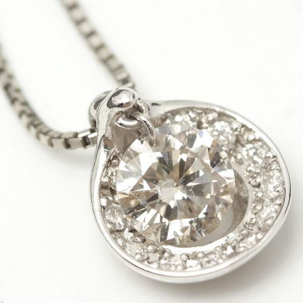 ダイヤモンド ネックレス プラチナ 0.51ct 0.10ct 44cm Pt850 10338  