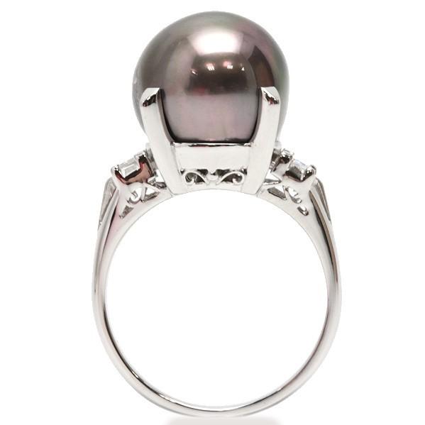 Pt900 パール ダイヤモンド リング 0.307ct プラチナ 12号 約8.3g