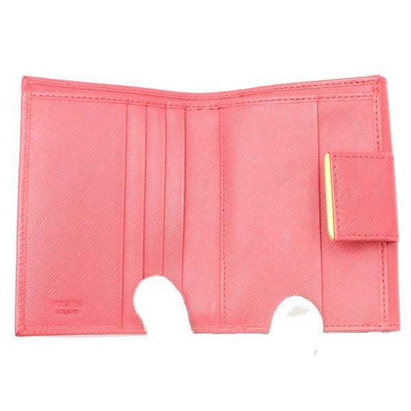 PRADA（プラダ） Wホック財布 1M0523 ピンク PEONIA レザー 10758