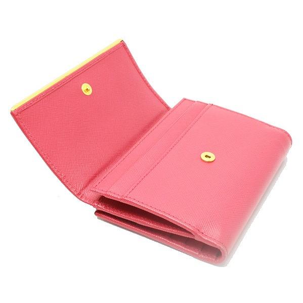 PRADA（プラダ） Wホック財布 1M0523 ピンク PEONIA レザー 10758