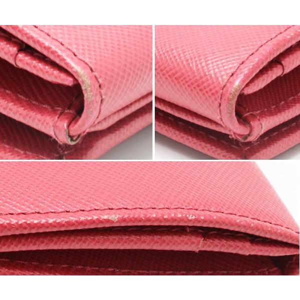 PRADA（プラダ） Wホック財布 1M0523 ピンク PEONIA レザー 10758