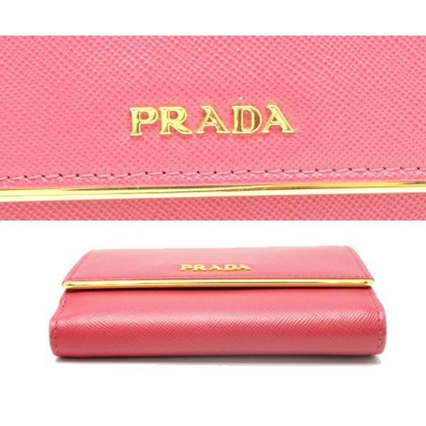 PRADA（プラダ） Wホック財布 1M0523 ピンク PEONIA レザー 10758