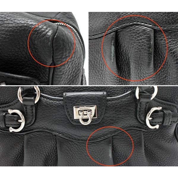 GANCINI フェラガモ ガンチーニ 2WAY ミニボストンバッグ ブラック