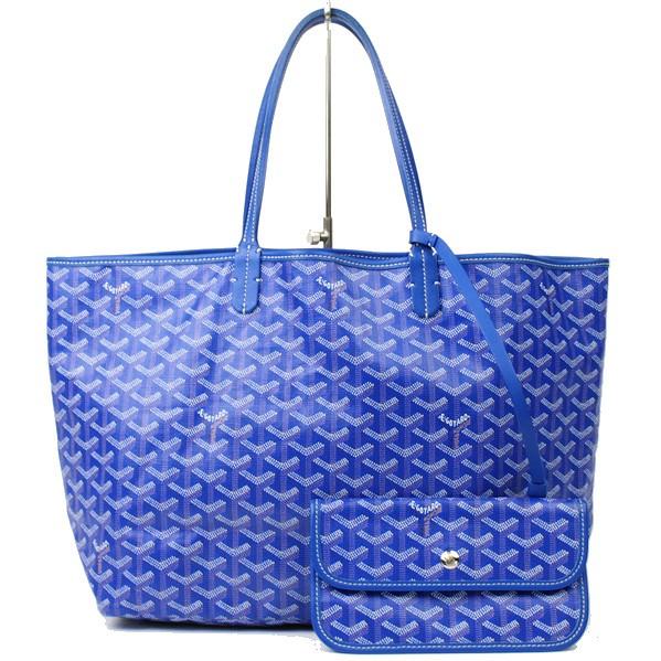 GOYARD ゴヤール サンルイ・PM トートバッグ ブルー 青 PVC GOYARD ゴヤール サンルイ・PM トートバッグ ブルー 青 PVC