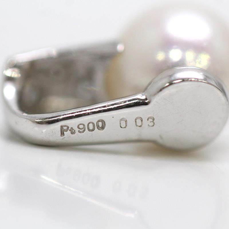 Pt900 パールペンダントヘッド 約8.7mm ダイヤモンド 0.03ct プラチナ