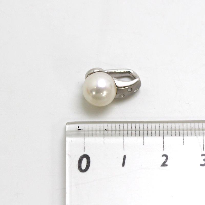 Pt900 パールペンダントヘッド 約8.7mm ダイヤモンド 0.03ct プラチナ