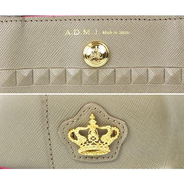 A.D.M.J 美品 ADMJ アクセソワ トートバッグ ベージュ ピンク レザー 
