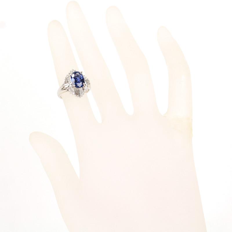 大粒 2.28/0.59ct】天然 ブルーサファイア リング Pt900 8.5号 大粒 2.28/0.59ct】天然 ブルーサファイア リング Pt900 8.5号