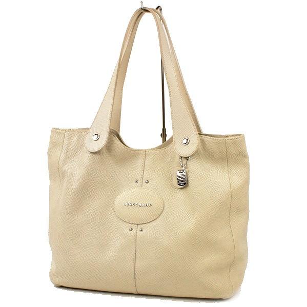 LONGCHAMP（ロンシャン） セミショルダーバッグ アイボリー レザー 