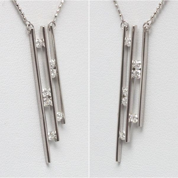 アクセサリー k18wg K18WG ダイヤモンドネックレス 42cm 0.50ct 18金 ホワイト