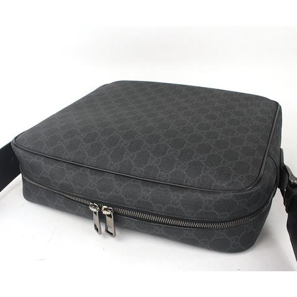 GUCCI（グッチ） GGスプリーム ショルダーバッグ グレー/黒 イタリア製