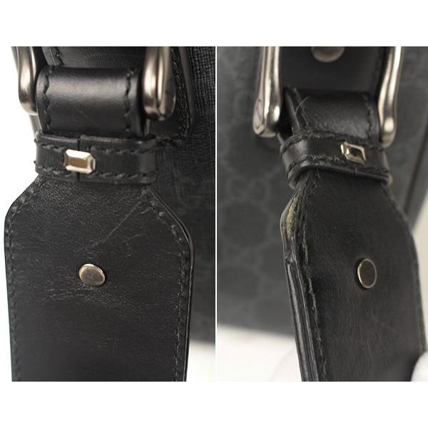 GUCCI（グッチ） GGスプリーム ショルダーバッグ グレー/黒 イタリア製