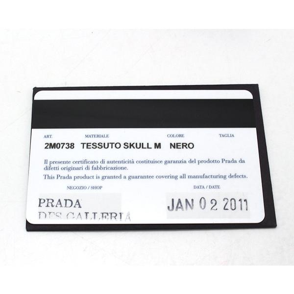 PRADA（プラダ） メンズ スカル 二つ折り財布 2M0738 黒ナイロン