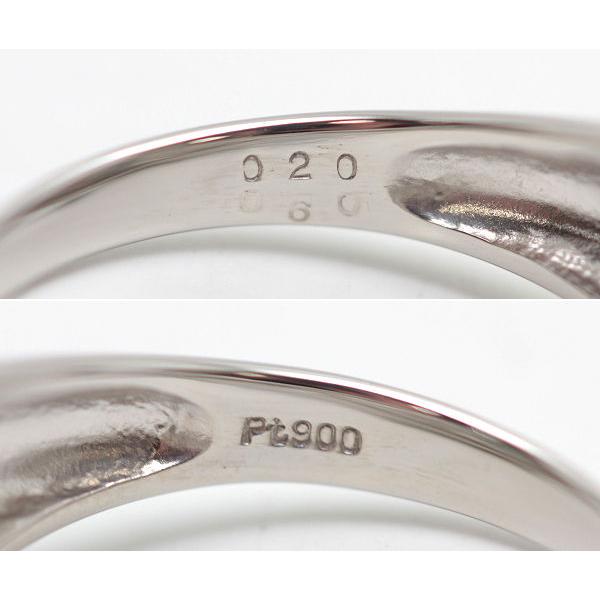 Pt900 アレキサンドライト リング 0.20ct ダイヤモンド 0.60ct