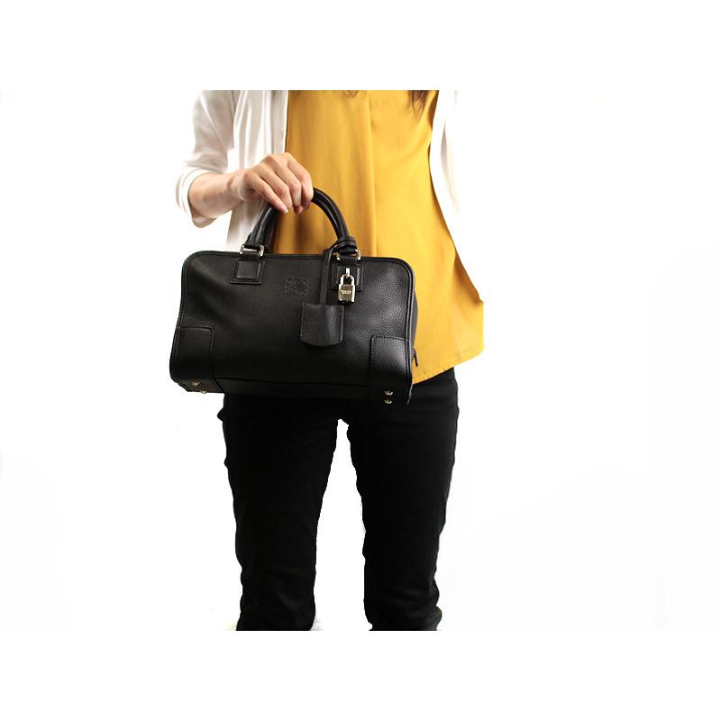 Amazona（LOEWE） 【美品】LOEWE ロエベ アマソナ28 黒 ハンドバッグ