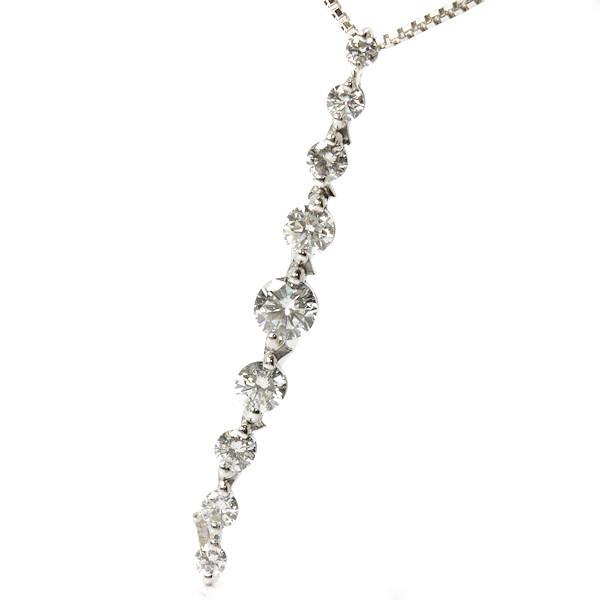K18WG 2way ダイヤモンド ネックレス 0.50ct 18金 ホワイトゴールド