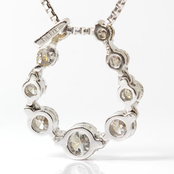 K18WG 2way ダイヤモンド ネックレス 0.50ct 18金 ホワイトゴールド