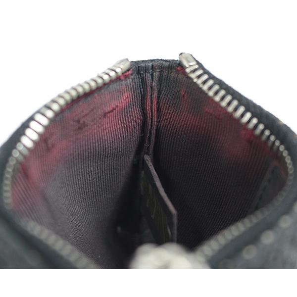 CHANEL シャネル コインケース キーリング付き 黒 パンチング 15052