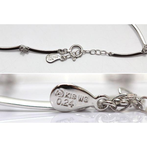 TASAKI タサキ ダイヤモンドブレスレット 18cm 0.24ct K18WG 18金 