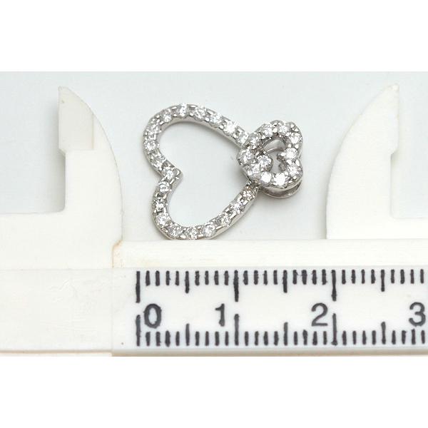 K18WG ダイヤモンドハートモチーフペンダントトップ 合計0.54ct K18WG ダイヤモンドハートモチーフペンダントトップ 合計0.54ct