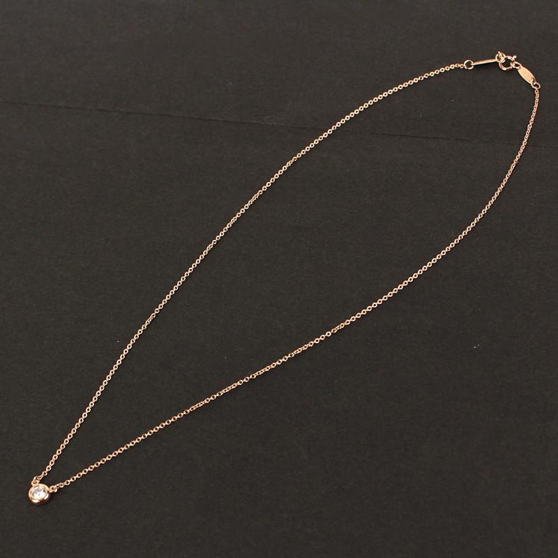 美品【ティファニー】K18YG バイザヤード　ダイヤ　約0.2ct　ネックレス Diamonds By The Yard ティファニー バイザヤード ネックレス