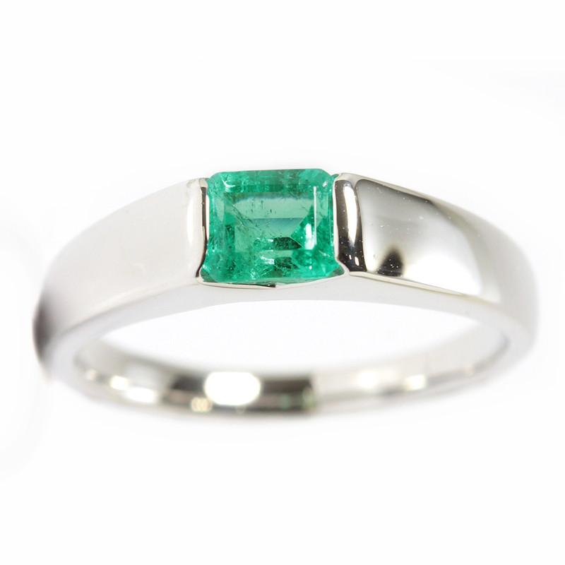 天然 エメラルド リング 0.59ct Pt900 12号 プラチナ 指輪 16482