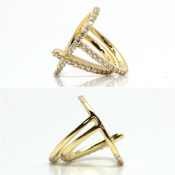 K18 ダイヤモンドリング 7号 0.82ct 18金 ゴールド 指輪 16612