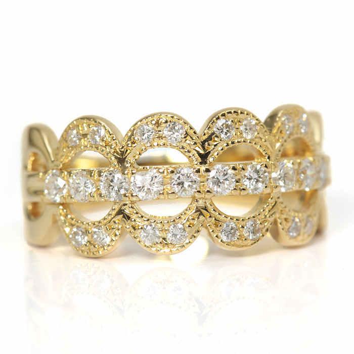 K18 0.50ct ダイヤモンド リング 13号 18金 イエローゴールド 指輪