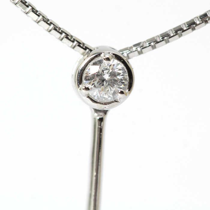 Pt850 ルビー ダイヤモンド ネックレス 0.26/0.12ct プラチナ 約40cm 