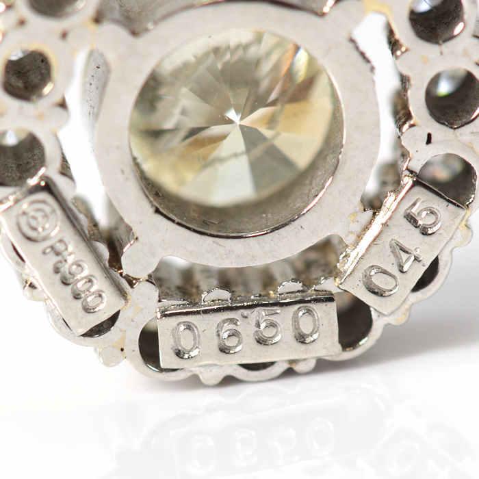 Pt900 ダイヤモンド ペンダントヘッド 0.65/0.45ct プラチナ 17901 