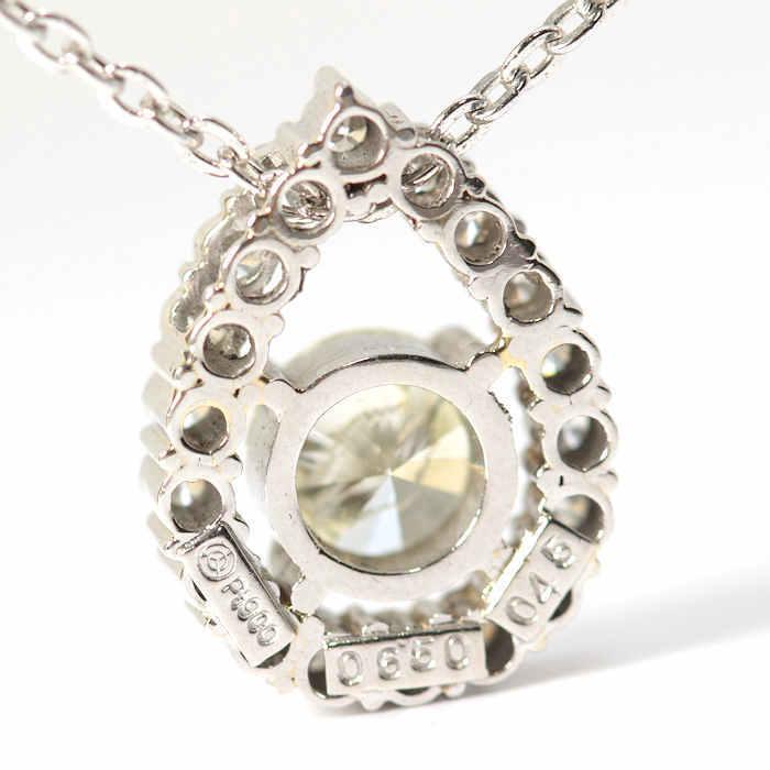 Pt900 ダイヤモンド ペンダントヘッド 0.65/0.45ct プラチナ 17901 