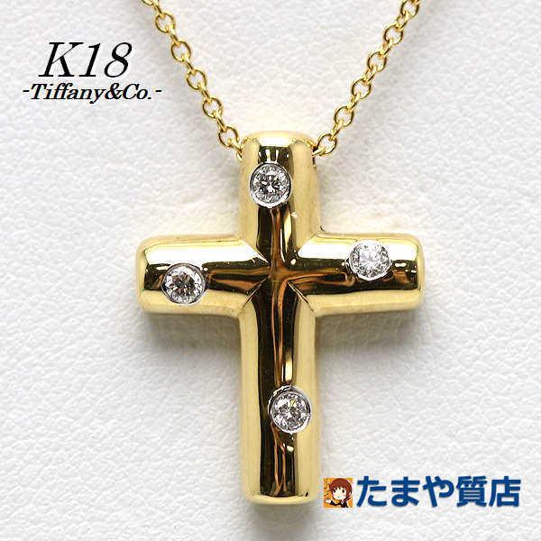 Tiffany&Co. ティファニー ドッツクロスネックレス4Pダイヤモンド 約