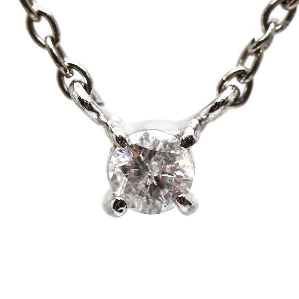 Pt850 ダイヤモンドネックレス 約38cm 0.10ct 約1.9g プラチナ 18160
