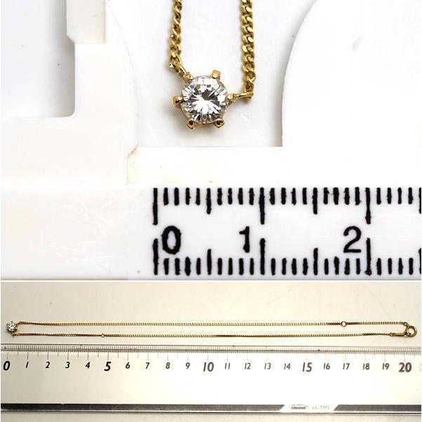 K18 ダイヤモンドプチネックレス 約41cm 0.37ct 18金 ゴールド 18217 :18217:たまや質店 - 通販 - Yahoo