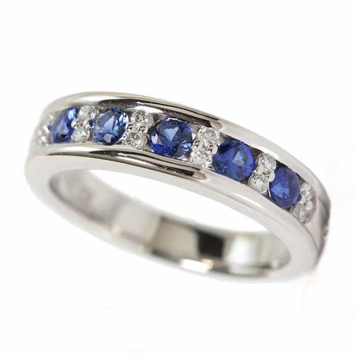 Pt900 サファイア ダイヤモンド リング 12号 0.50/0.15ct プラチナ 