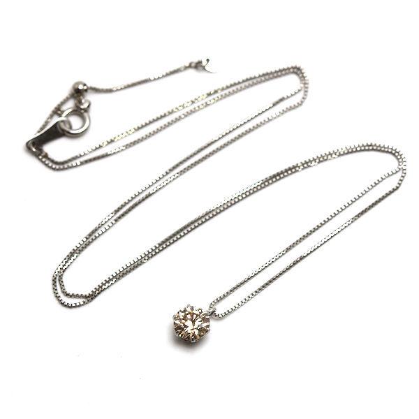東急百貨店 ダイヤモンドプチネックレス 0.6ct 約44.5cm Pt850 Pt900 