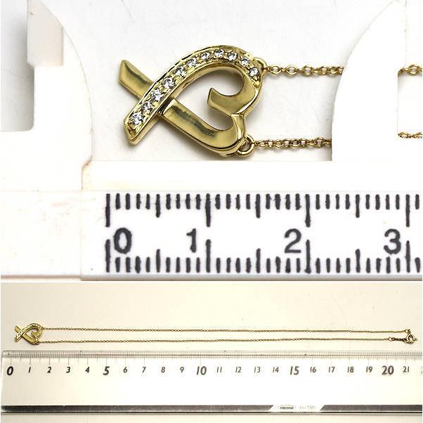 K18 Tiffany&Co. ティファニー ダイヤ付きラビングハートネックレス 約40.5cm 約3.0g 18金 ゴールド 18589｜tamaya78｜09