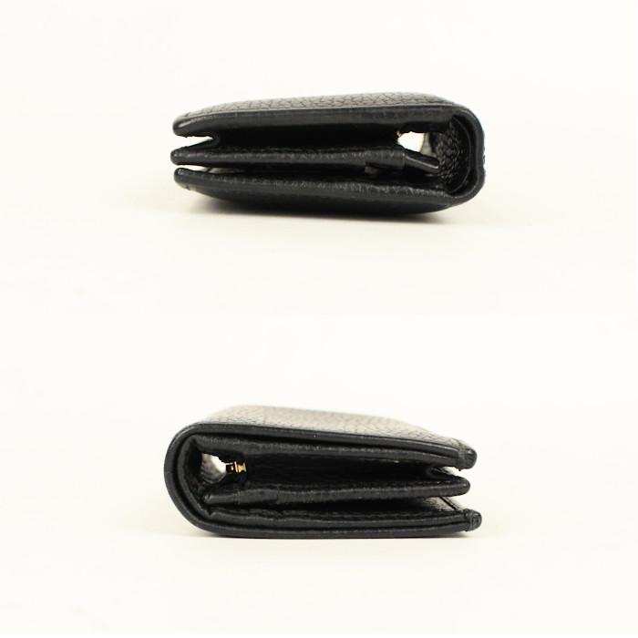 GG Marmont GUCCI グッチ 二つ折り財布 レザー 黒 456126 GGマーモント