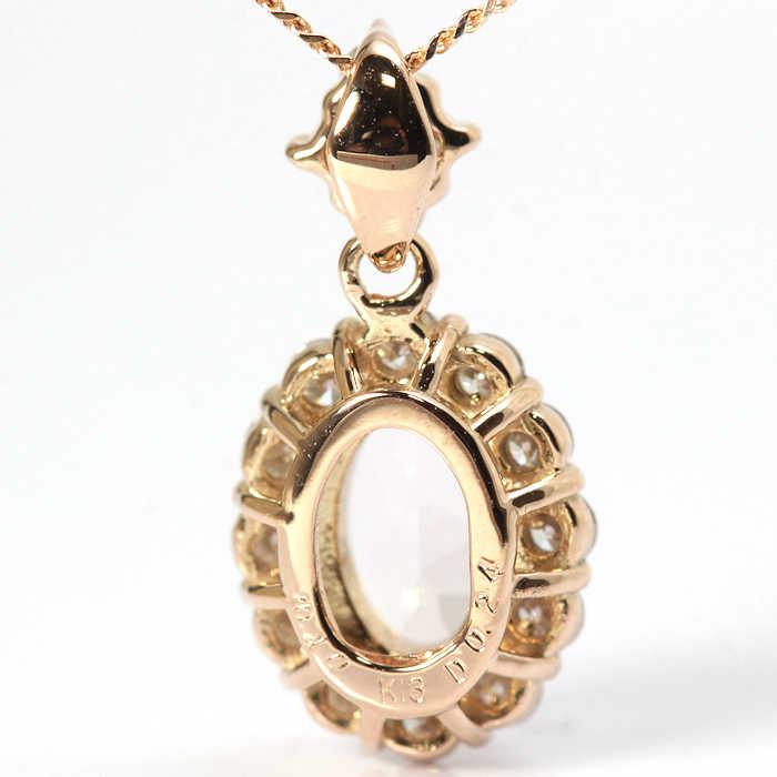 K18PG モルガナイト ネックレス 0.40/0.24ct 18金 ピンクゴールド 