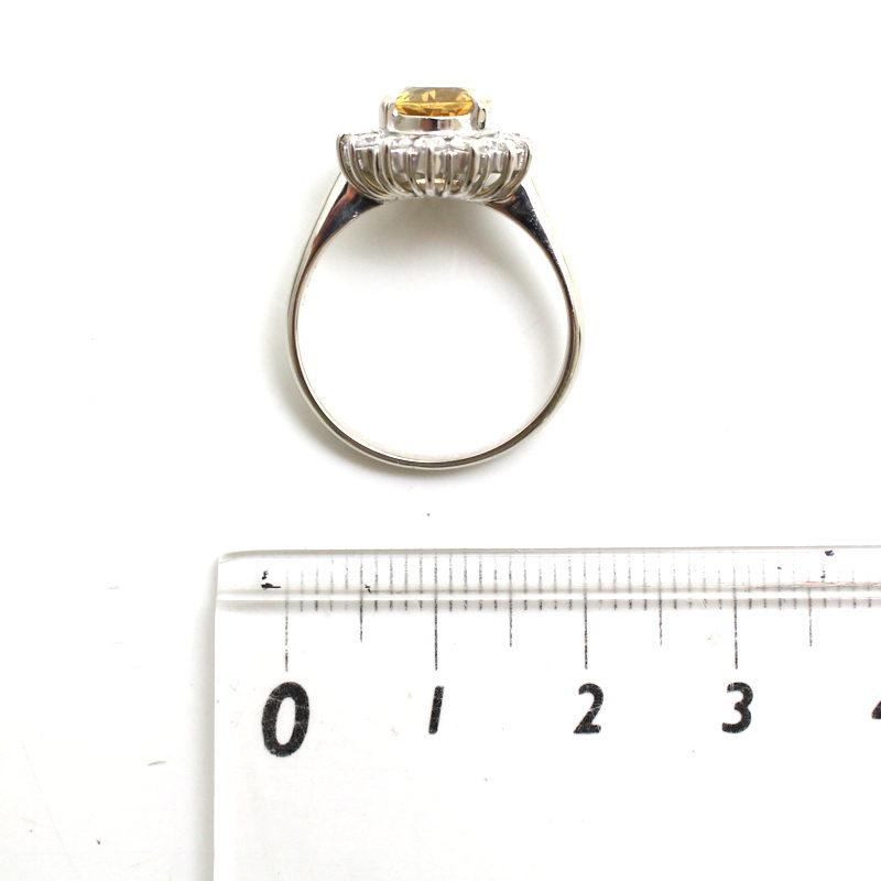 インペリアルトパーズリング ダイヤモンド 2.24/0.57ct 指輪 Pt900 