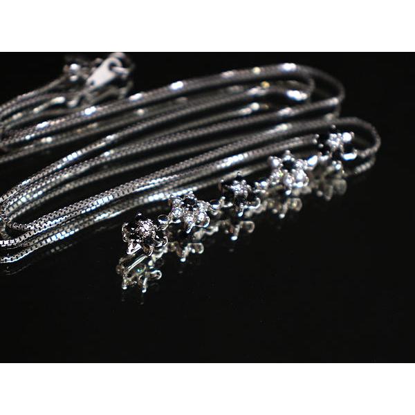 K18WG 2WAY ダイヤモンドネックレス 約44.5cm 1.12ct ブラックダイヤ